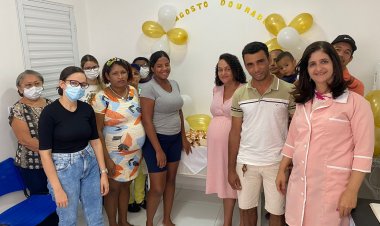 UBS da zona rural reúne  futuras mamães e papais para falar sobre a importância da amamentação