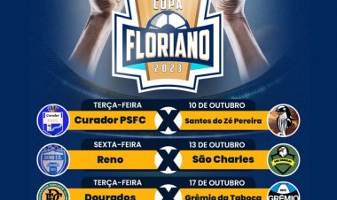 Copa Floriano: sorteio define jogos das quartas de finais e disputa já começa nesta terça,10
