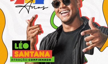 Prefeito Antônio Reis anuncia Léo Santana no aniversário de Floriano