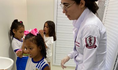 Saúde Bucal realiza ações e incentiva alunos da rede municipal de educação