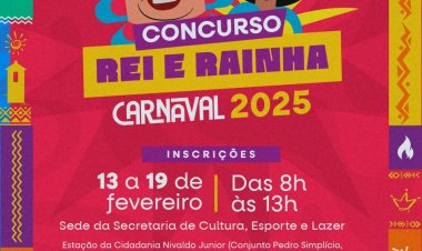 Cultura de Floriano lança concurso para eleger Rei e Rainha do Carnaval 2025