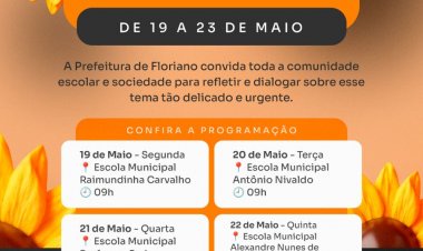 Prefeitura de Floriano promove ‘Semana de Combate ao Abuso e Exploração Sexual de Crianças e Adolescentes’