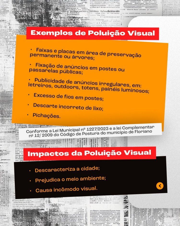 Meio Ambiente de Floriano realiza campanha de prevenção e combate à poluição visual