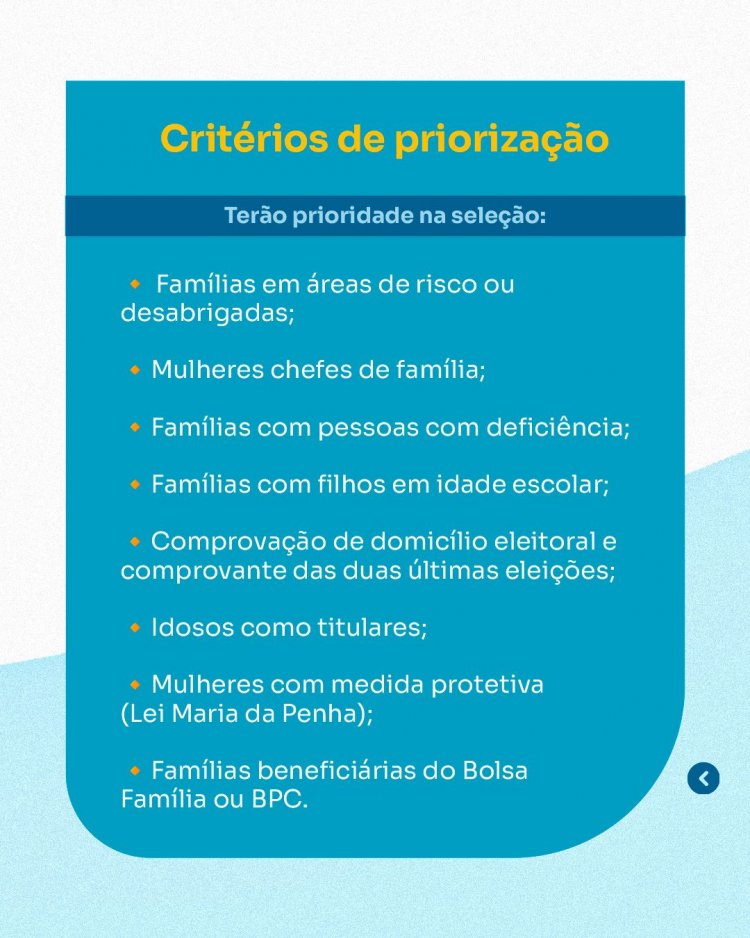 Prefeitura de Floriano lança edital de inscrições para o Programa Minha Casa, Minha Vida