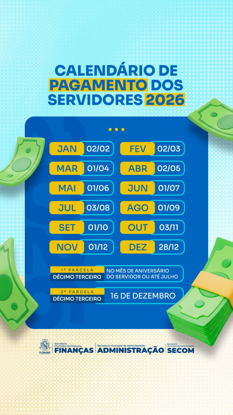 Calendário de Pagamento 2026