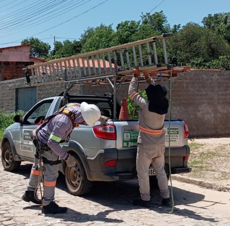 Infraestrutura de Floriano realiza quase 800 serviços de iluminação pública em janeiro