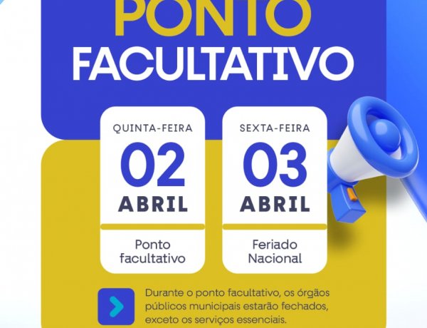 Prefeitura de Floriano decreta ponto facultativo na Quinta-feira (02)