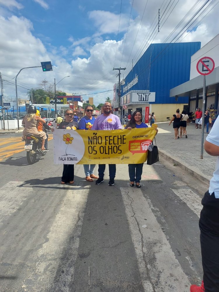 Prefeitura de Floriano participa de blitz educativa da campanha Maio Laranja em parceria com a SSP-PI