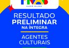 Prefeitura de Floriano divulga resultado preliminar do edital nº 002/2026 da Aldir Blanc