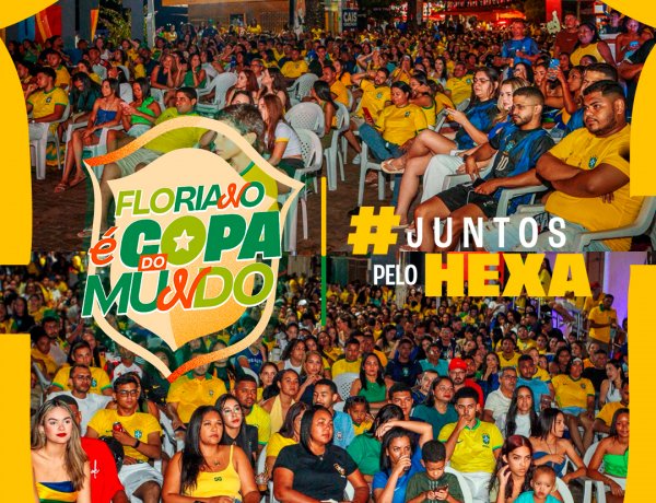 Prefeitura de Floriano realiza transmissão ao vivo do jogo do Brasil pela Copa do Mundo no Cais da Beira-Rio